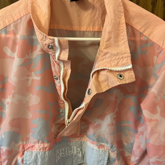 Kylie Jenner The Kylie Shop Candy Pink Camo Anorak Windbreaker Jacket Medium - Picture 3 of 10